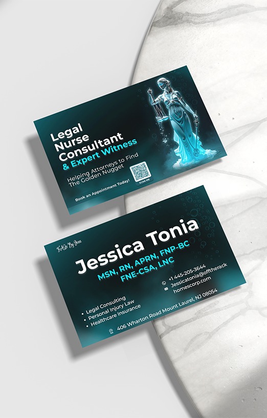 Jessica Tonia Professional Business Card Design